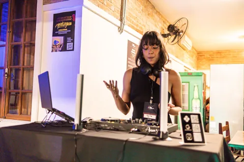 DJ performing during a Music Session at Serena